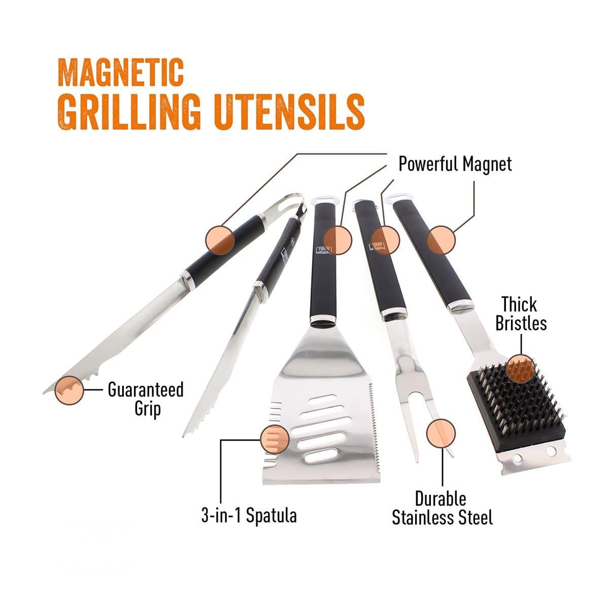 Yukon Glory Magnetic BBQ Tool Set