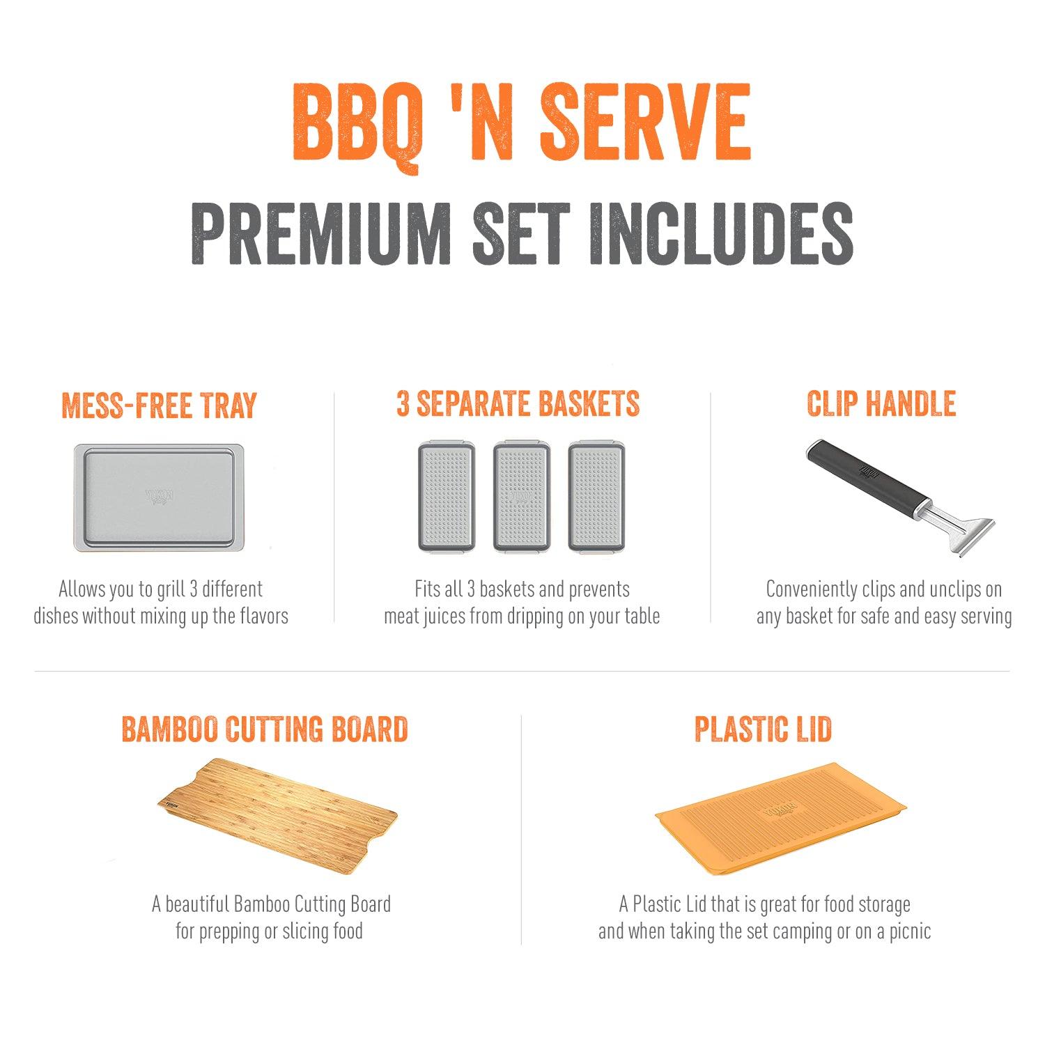 BBQ 'N Serve™ Grill Basket Set - Grill Accessories