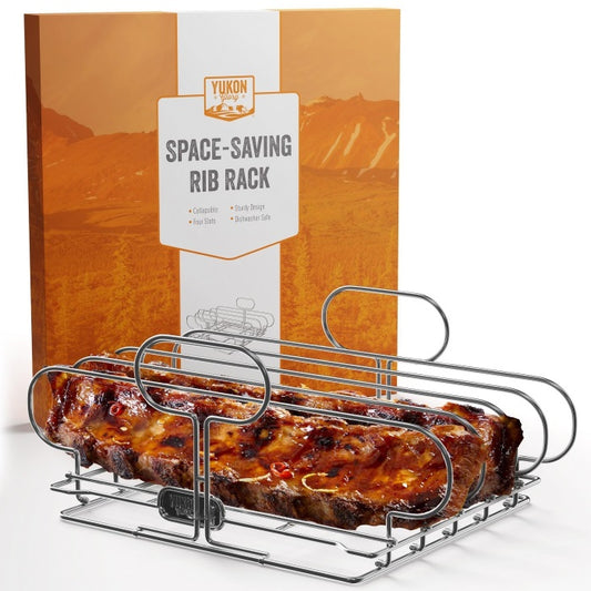 Yukon Glory BBQ Grill Rack Accessory with two ribs