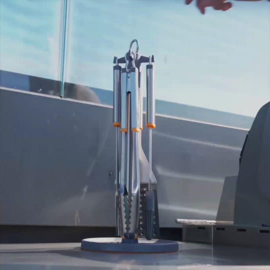 Rotating Grill Tool Set with Stand - Thumbnail 3