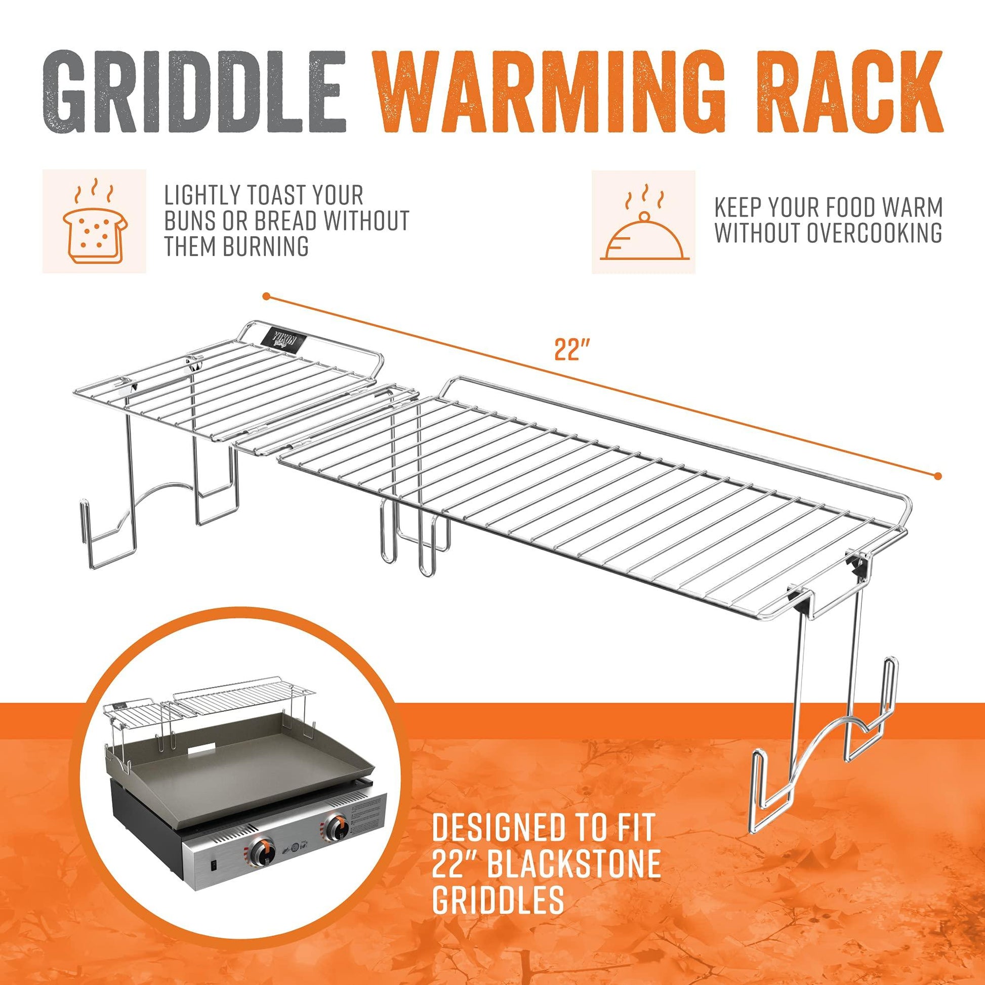 22" Griddle Warming Rack