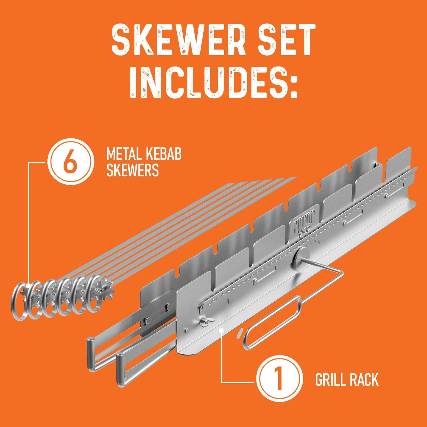 Rotating Kabob Skewer Rack