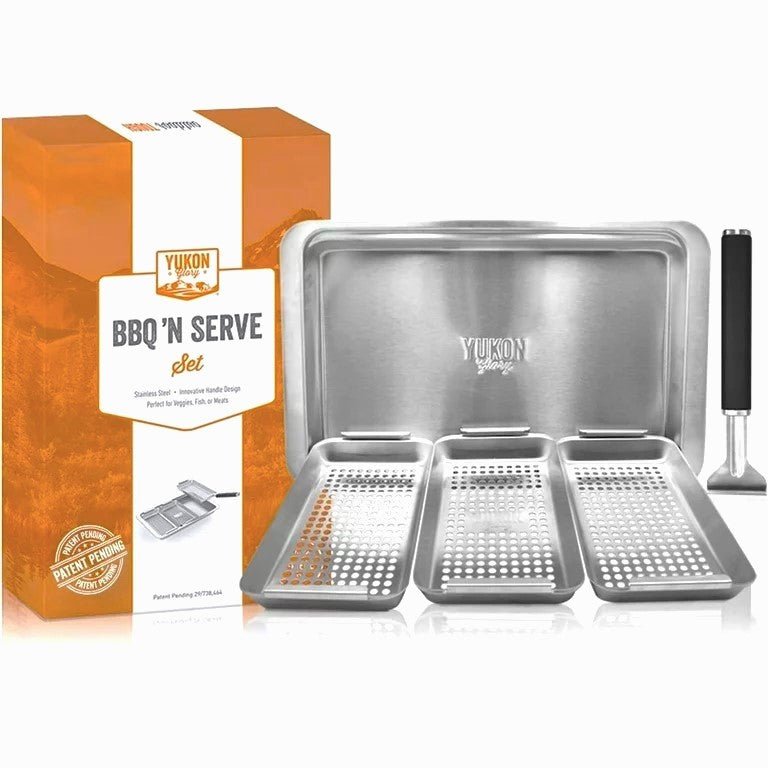 BBQ 'N Serve™ Basket and Drip Pan Set - 5 Piece