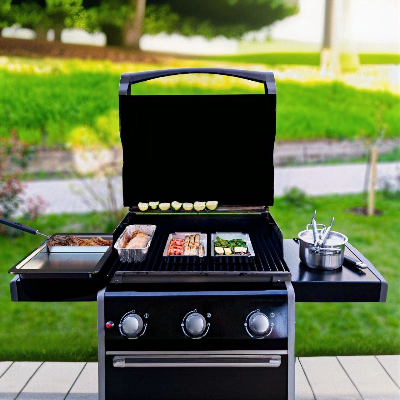 BBQ 'N Serve™ Basket and Drip Pan Set - 5 Piece