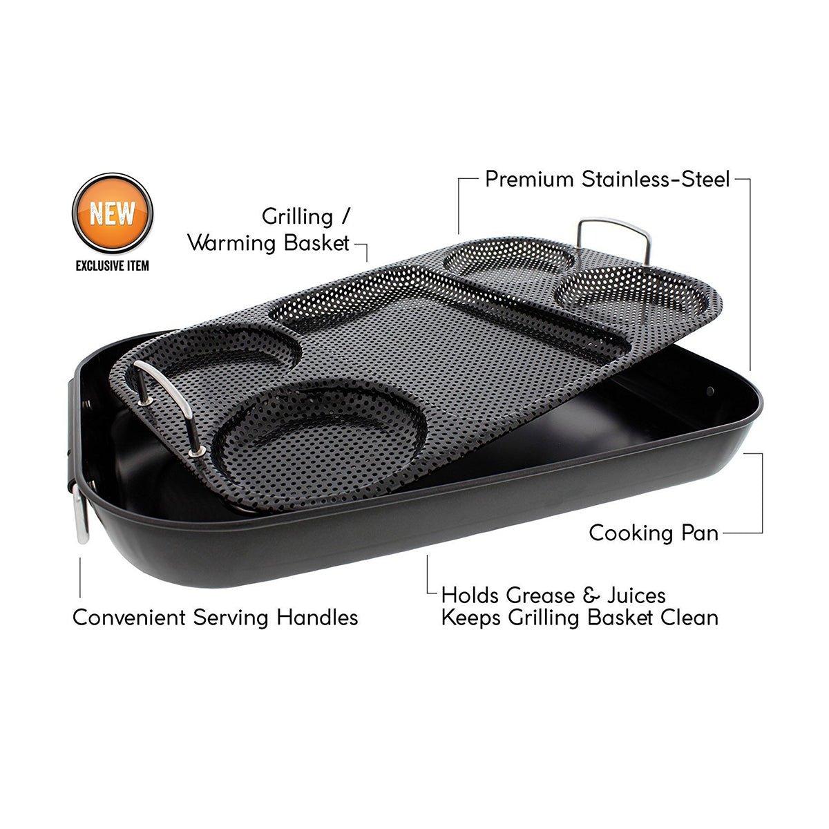 BBQ Serving Tray and Drip Pan