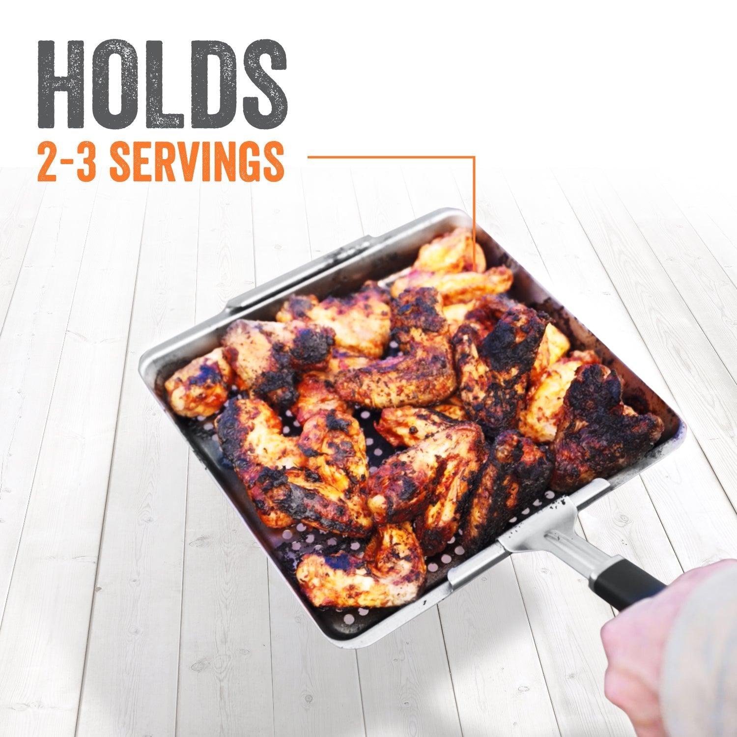 Yukon Glory Grill 'N Serve: Wide Tray and Clip-on Handle Set