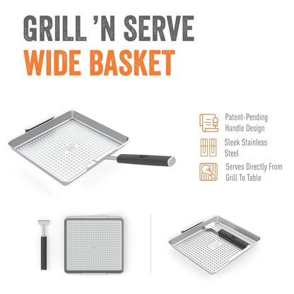 Yukon Glory Grill 'N Serve: Wide Tray and Clip-on Handle Set