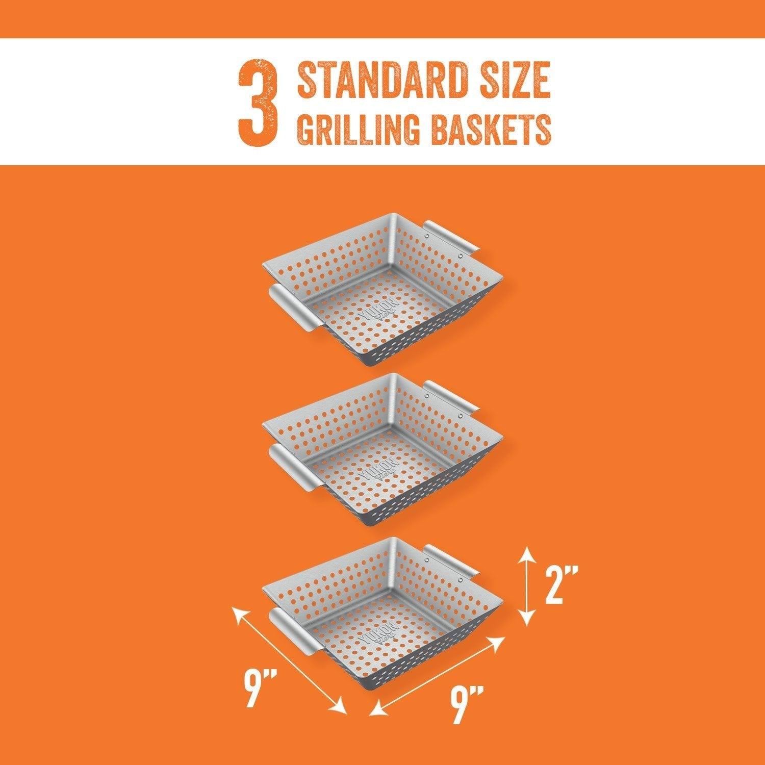 Grill Baskets For Outdoor Grill, Stainless Steel Perforated Grill